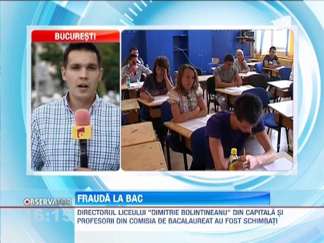 UPDATE Frauda La BAC La Liceul Dimitrie Bolintineanu Din Capitala