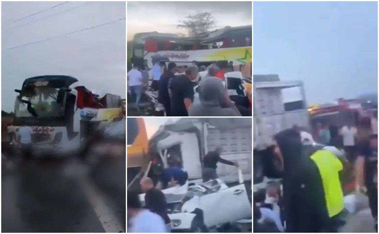 10 morţi şi 40 de răniţi după un accident în lanţ înfiorător pe o