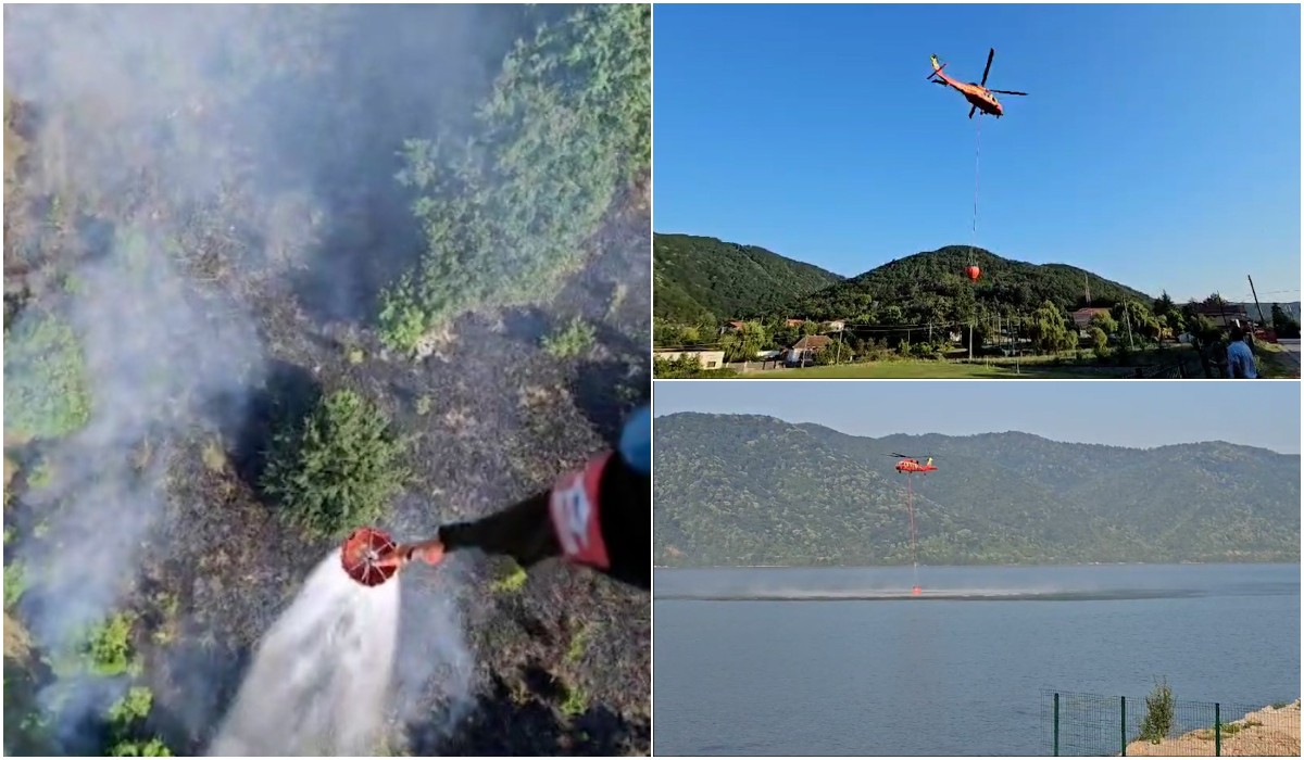 Incendiul violent din parcul Naţional Porţile de Fier s a extins În