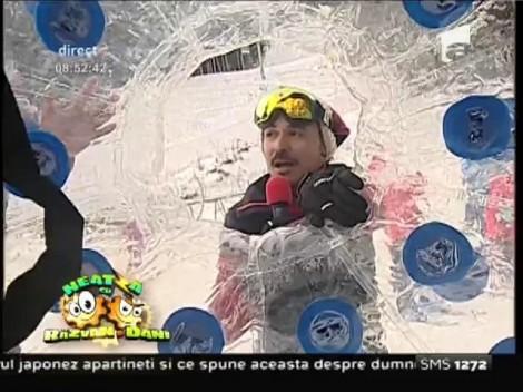 Curajoasa vs. Fricosul! Lidia Buble i-a dat lecţii lui Răzvan! Rostogolitul în bila gonflabilă, provocarea dimineţii