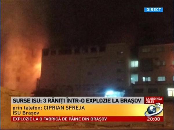 Explozie la o fabrică de p&acirc;ine din Braşov! Imaginile au fost surprinse &icirc;n direct, &icirc;n timpul unui meci de fotbal