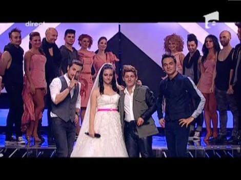 Moment de 5 stele la X Factor: Logodnica lui Raduly Botond, in rochie de mireasa, chiar pe scena!