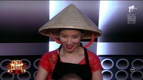 Gata cu perucile, chefii și-au luat pălării noi! ”- Băi Scărlătescule, ce față ai!” ”Ting Ting Bing Bing”, o vietnameză haioasă, i-a pus pe chefi să-i pronunțe numele