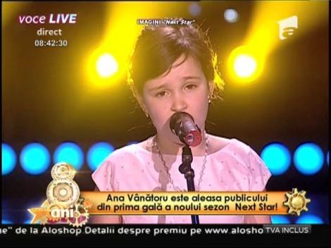 Ana Vânătoru este favorita publicului din prima gală a noului sezon "Next Star!