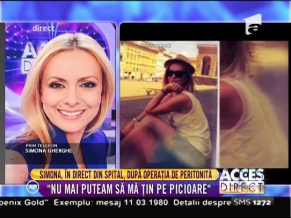 Avem vești chiar de la ea! Simona Gherghe a intrat, &icirc;n direct, la emisiune! Vedeta se află internată &icirc;n spital, &icirc;n urma unei operații