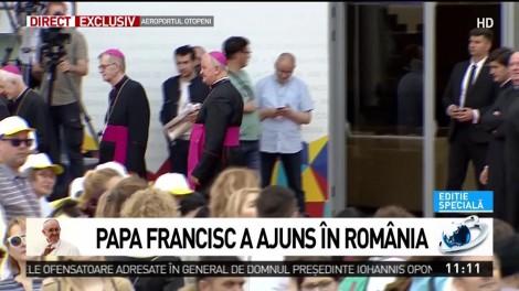 Papa Francisc a ajuns în România! Avionul în care se află Suveranul Pontif a aterizat pe Aeroportul Henri Coandă
