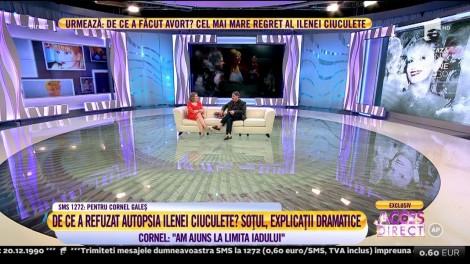 Ultimul moment din viața Ilenei Ciuculete. Cornel Galeș, mărturii dureroase: ”Am stat cu ea până s-a răcit”