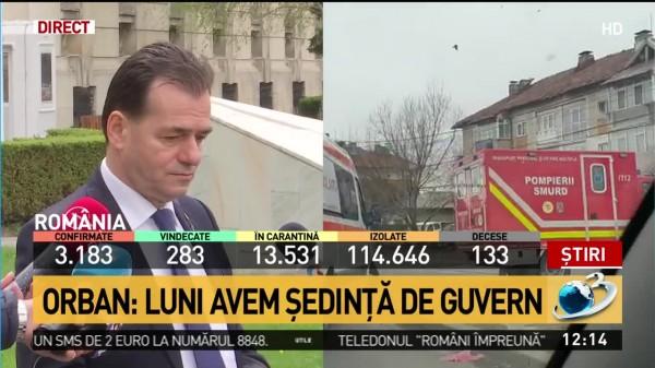 Premierul Ludovic Orban a anunțat o nouă ordonanță militară: &bdquo;Noile măsuri vor fi anunțate astăzi&rdquo;