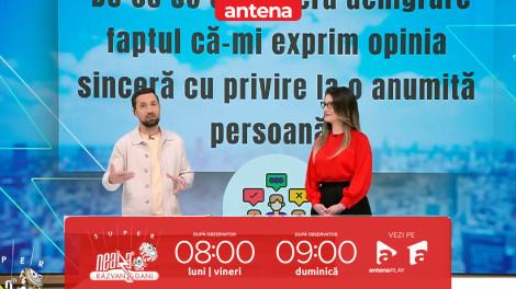 Super Neatza, 20 februarie 2026. Cum să facem diferența intre a spune ce g&acirc;ndim şi a jigni pe cineva