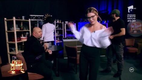 „Și afară plouă, plouă, și-i trecut de ora nouă...” Gina Pistol, minirecital în culisele show-ului „Chefi la cuțite”. O vom vedea la „X Factor”?