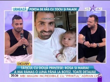 Pepe este un tătic foarte mândru! Toate detaliile despre botezul micuţei Rosa, fata sa