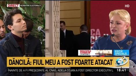 Viorica Dăncilă, situație tensionată în timpul dezbaterii. Ce a răspuns fostul premier când a fost întrebat dacă l-a angajat pe fiul său la Curtea de Conturi