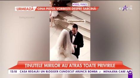 Nuntă la palat. Ținutele mirilor au atras toate privirile, iar tortul uriaș a fost senzatia serii