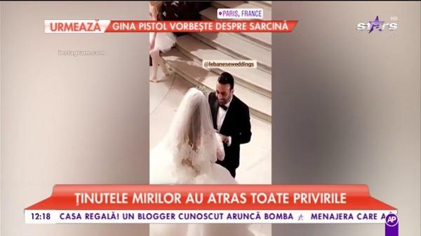 Nuntă la palat. Ținutele mirilor au atras toate privirile, iar tortul uriaș a fost senzatia serii