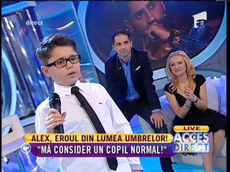 Alex Pîrvu, copilul fără vedere, dar cu voce de înger, a sărbătorit alături de Dan Negru și Simona Gherghe aniversarea Antenei 1