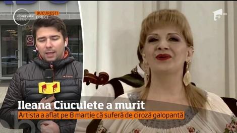 Ileana Ciuculete nu a fost ucisă de HEPATITA C. Artista a murit din cauza unui CANCER extins, în stadiu terminal