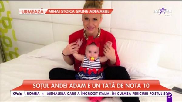 Anda Adam are un soț model. I-a pregătit masa micuței, iar apoi i-a dat să măn&acirc;nce