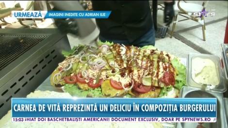 Ziua Americii, sărbătorită cu fast în România! Chef Florin a gătit un buger gigant, ce poate fi savurat de 12 persoane