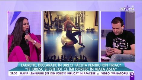 Laurette, declarație de dragoste pentru Ion Țiriac?: ”Te iubesc și ești tot ce îmi doresc în viața asta!”