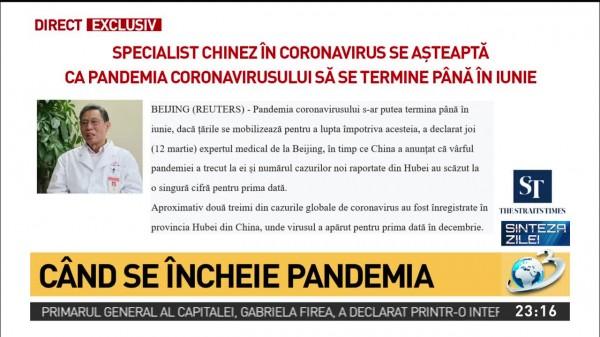 Pandemia de coronavirus se va termină p&acirc;nă &icirc;n iunie. C&acirc;t de gravă va ajunge situația &icirc;n Rom&acirc;nia