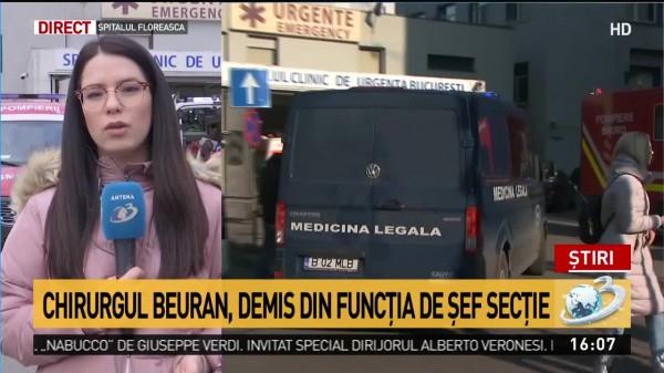 Cazul pacientei arse. Medici și asistente de la Floreasca &icirc;l susțin pe doctorul Beuran: "Este &icirc;ngrijorător cum este prejudiciată imaginea unor medici de prestigiu"