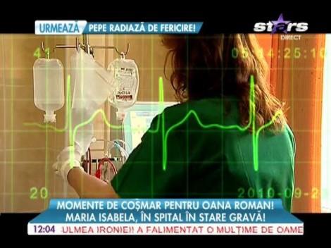 Clipe cumplite pentru Oana Roman. Fetița ei a fost internată în spital în stare gravă