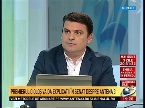 Dacian Cioloş, despre situaţia Antenei 3: "E o decizie judecătorească acolo și ANAF-ul s-a trezit fix acuma să o scoată"