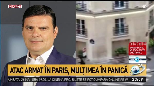 BREAKING NEWS. Atentat S&Acirc;NGEROS la Paris! Un bărbat a atacat mai multe persoane pe stradă. Cel puțin un MORT!