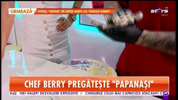 Star Matinal. Rețeta Zilei! Chef Berry pregătește Papanași cu dulceață de vișine și căpșuni