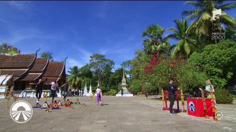 Întrecere pentru mușchii minții! Liviu și Andrei câștigă proba celor trei și primesc prima amuletă din Laos