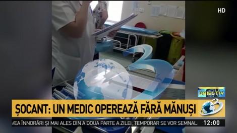 Medic filmat în timpul unor operații, fără echipament de protecție, la Spitalul Grigore Alexandrescu din București! Nu avea nici măcar mănuși! Video
