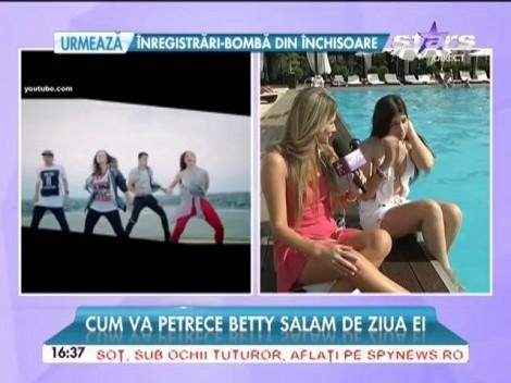 Betty Salam, ruşinată la piscină! Şi-a acoperit cu mâinile costumul de baie!