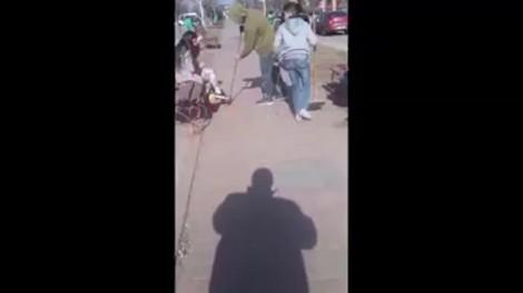 Video. Minori obligați de autorități să își strângă cojile de semințe după ce le-au aruncat în mijlocul străzii!