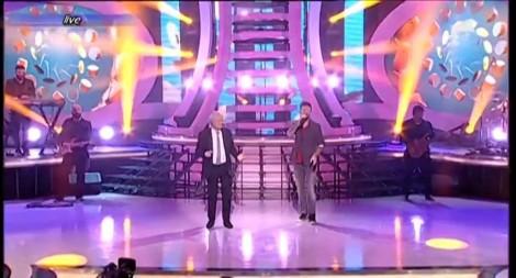 Un strop de melancolie! Mihai Constantinescu a cântat cu Florin Ristei, pe scena de la "Te cunosc de undeva"