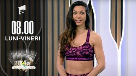 Antrenament pentru fesieri și coapse. Fitness cu Diana Stejereanu