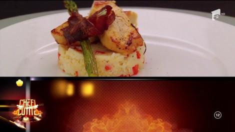 Chefii au uitat de farfurie atunci când Ionuț a început să jongleze cu sticla de oțet! ”Te pricepi, domnule! La gătit, însă....”