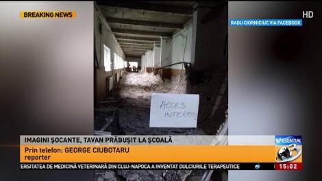 S-a prăbușit tavanul unei școli din Capitală. Mai multe eleve se aflau în interiorul unei clase!