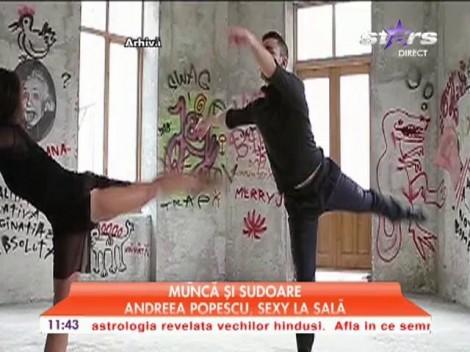 După Crăciun, muncă şi sudoare: Andreea Popescu, sexy la sală
