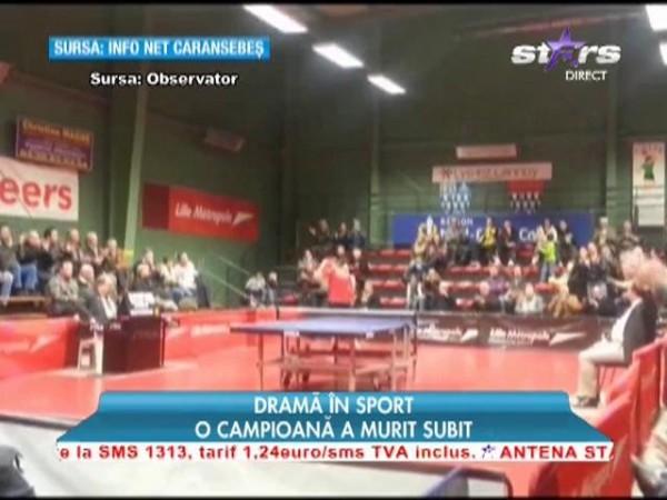 Jucătoarea de tenis de masă, Valeria Borza, a murit &icirc;ntr-un mod inexplicabil