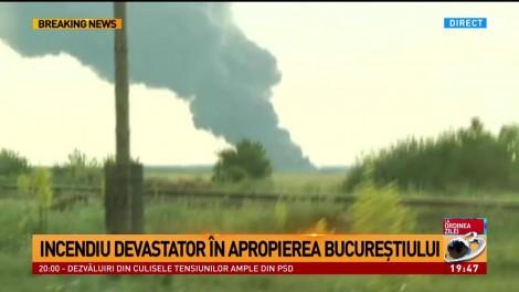 UPDATE: Incendiul de la Balotești a fost localizat și se încearcă lichidarea lui!