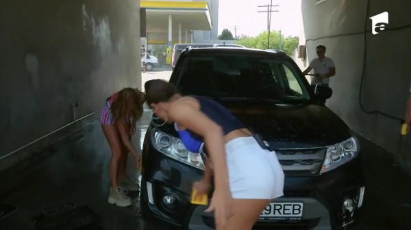 Poftiți la circ 2020, ediția 5. Raluka și Ana Baniciu au făcut spectacol la o spălătorie auto
