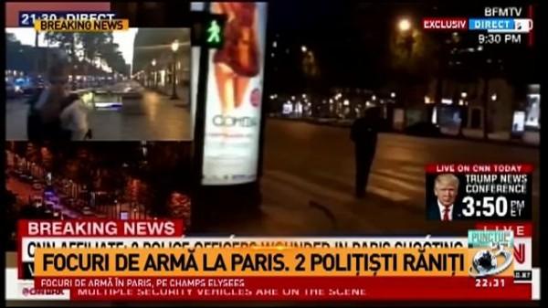 Imagini ȘOCANTE &icirc;n centrul Parisului. Unul dintre atacatori A SCĂPAT. Cei doi aveau arme de tip Kalashnikov!