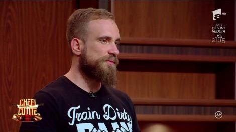 A fost gras, s-a apucat de fitness! Acum e bărbat bine, cu mușchi! Marius, mai să se ia la harță cu chefii: ”Ok, înteleg punctul tău de vedere, că doar de aia ești în juriu!”