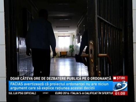 Dezbatere publică de doar câteva ore pe ordonanța privind cărţile scrise în penitenciar