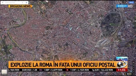 ULTIMA ORĂ! Explozie la Roma, în fața unui oficiu poștal. Presa din Italia vorbește despre o mașină distrusă