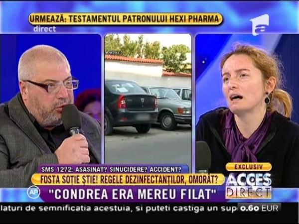 Fosta soție a patronului Hexi Pharma face lumină! Motivele pentru care crede că Dan Condrea era agent secret
