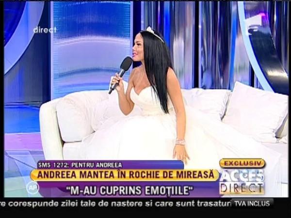 Andreea Mantea, așa cum NICIODATĂ nu ai văzut-o! Uite c&acirc;t de bine arată vedeta &icirc;n rochie de mireasă!