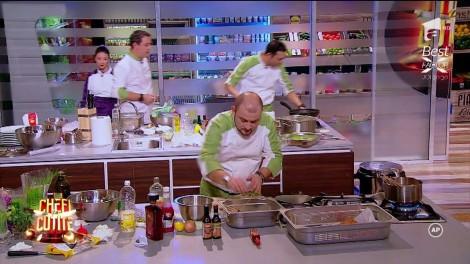 Farsă pentru Chef Sorin Bontea din partea rivalilor: "Ia piaza rea după capul meu!" Verzii, cu inima și aluaturile alături de liderul lor!