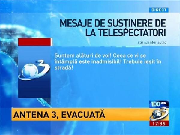 Telespectatorii sunt aproape de Antena 1 și Antena 3! "Suntem alături de voi! Ceea ce vi se &icirc;nt&acirc;mplă este inadmisibil!"