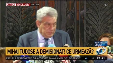 Prima declarație a lui Mihai Tudose, după ce și-a dat demisia: "Îmi reproşez că nu am făcut mai mulţi kilometri de autostradă (...) Plec cu fruntea sus, colegii au apreciat activitatea mea. Nu voi asigura interimatul"